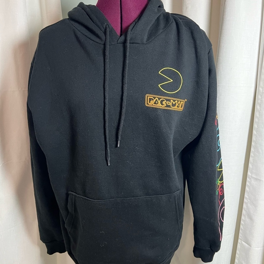 Black PAC Man Pullover Hoodie Unisex